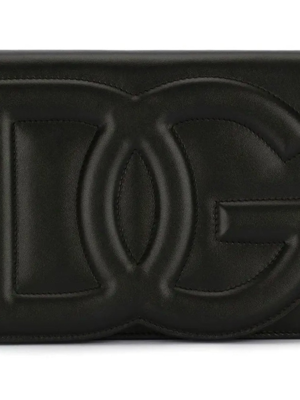 Dolce & Gabbana Black Logo leather Crossbody Bag